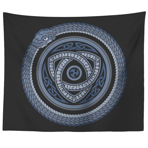 Norse Ouroboros Serpent Wall TapestryTapestries60" x 50"