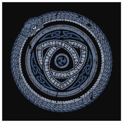 Norse Pagan Ouroboros Jormungandr Canvas ArtCanvas Wall Art 28 x 8