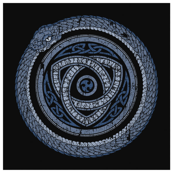 Norse Pagan Ouroboros Jormungandr Canvas ArtCanvas Wall Art 28 x 8