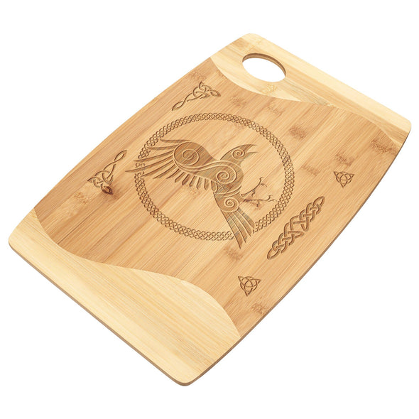 Norse Pagan Raven Bamboo Cutting BoardKitchenware