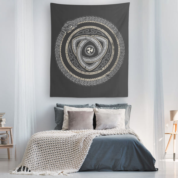 Norse Pagan Serpent Tapestry DistressedTapestries