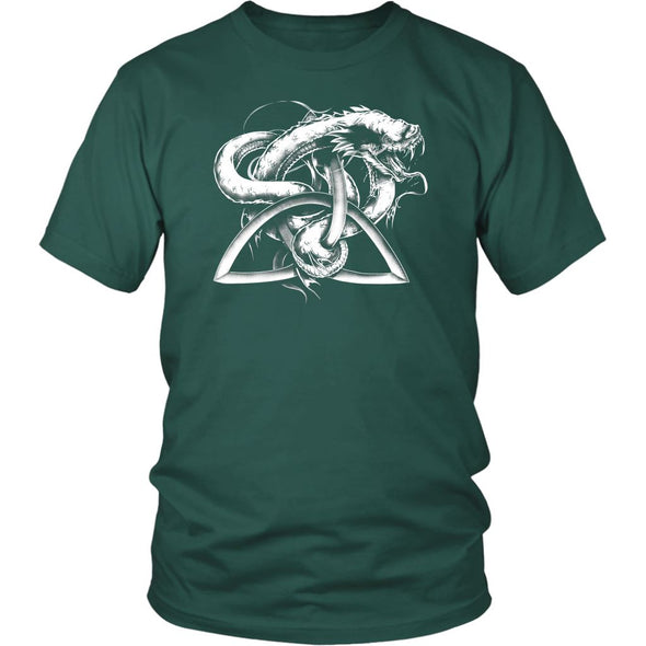 Norse Pagan Serpent Triquetra T-ShirtT-shirtDistrict Unisex ShirtDark GreenS