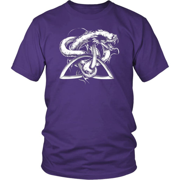 Norse Pagan Serpent Triquetra T-ShirtT-shirtDistrict Unisex ShirtPurpleS