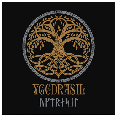 Norse Pagan Yggdrasil Square Canvas Wall ArtCanvas Wall Art 28 x 8