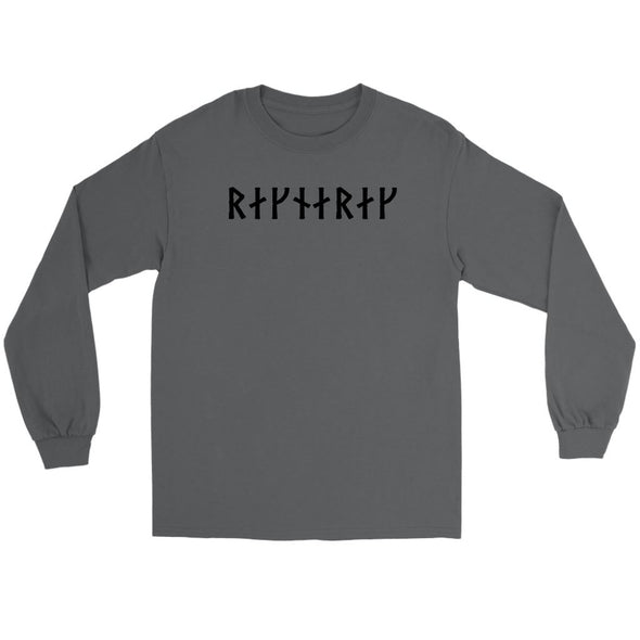 Norse Ragnarok Black Runes Long Sleeve TeeT-shirtGildan Long Sleeve TeeCharcoalS