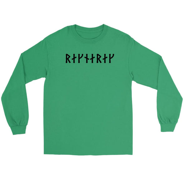 Norse Ragnarok Black Runes Long Sleeve TeeT-shirtGildan Long Sleeve TeeKelly GreenS