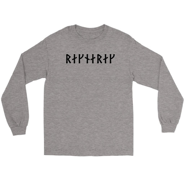 Norse Ragnarok Black Runes Long Sleeve TeeT-shirtGildan Long Sleeve TeeSports GreyS