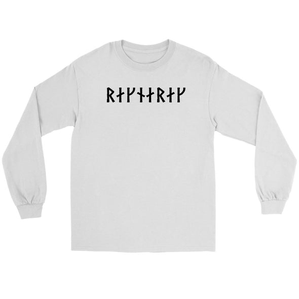 Norse Ragnarok Black Runes Long Sleeve TeeT-shirtGildan Long Sleeve TeeWhiteS