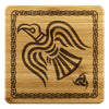 Norse Raven Horn of Odin Knotwork Wood Coasters x4CoastersBamboo Coaster - 4pc