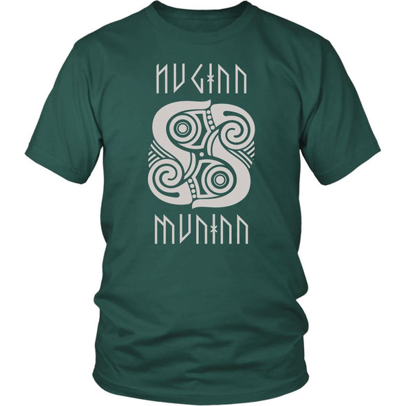 Norse Raven Huginn Muninn ShirtT-shirtDistrict Unisex ShirtDark GreenS