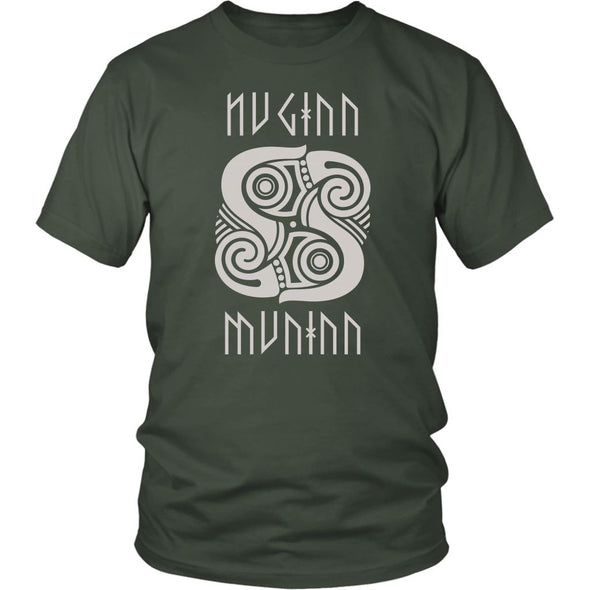 Norse Raven Huginn Muninn ShirtT-shirtDistrict Unisex ShirtOliveS