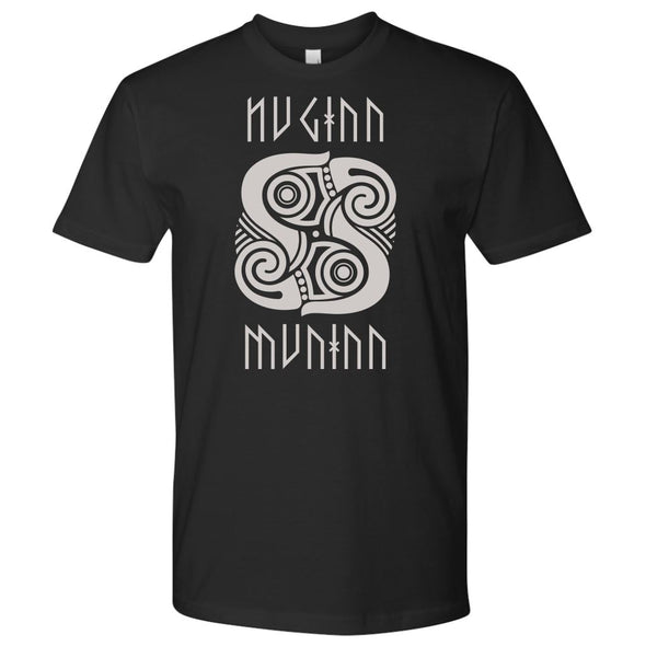 Norse Raven Huginn Muninn T-ShirtT-shirtNext Level Mens ShirtBlackS