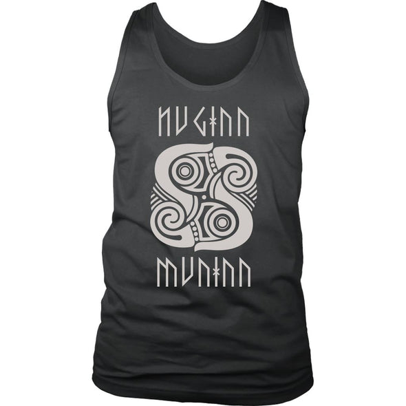 Norse Raven Huginn Muninn Tank TopT-shirtDistrict Mens TankCharcoalS