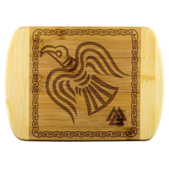 Norse Raven Valknut Knotwork Wood Cutting BoardWood Cutting BoardsSmall - 8"x5.75"