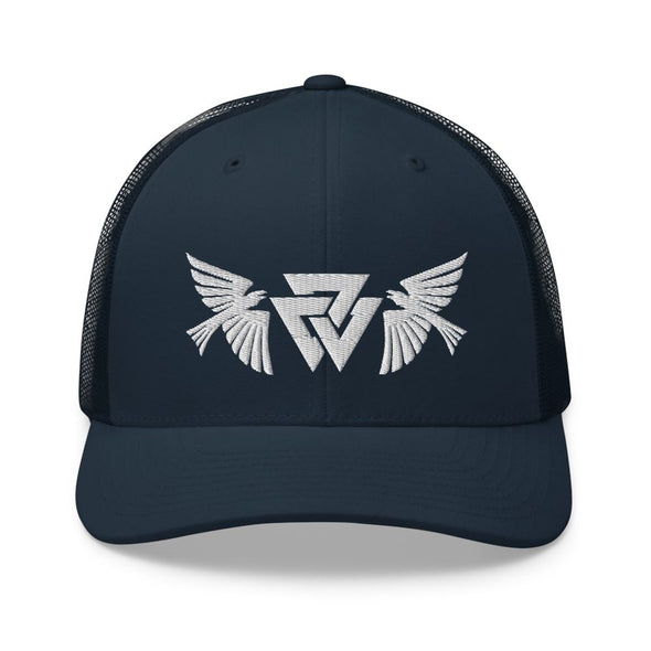 Norse Raven Viking Valknut Trucker CapNavy