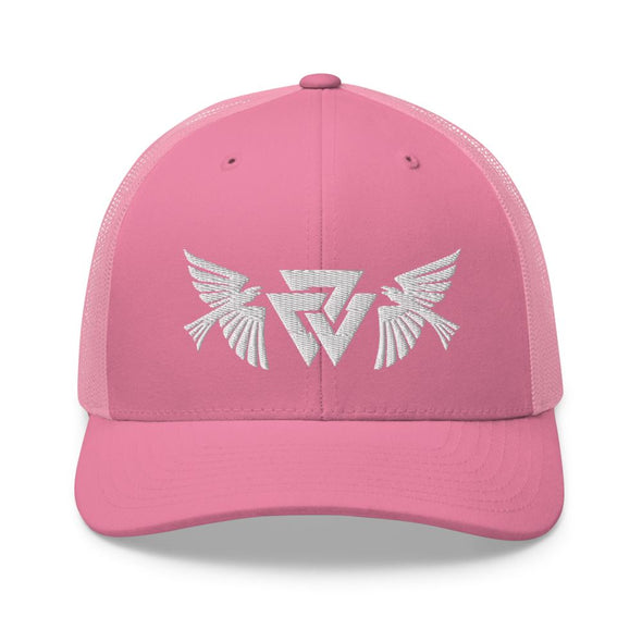 Norse Raven Viking Valknut Trucker CapPink