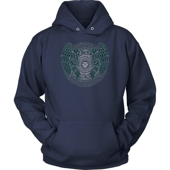 Norse Ravens Knotwork HoodieT-shirtUnisex HoodieNavyS