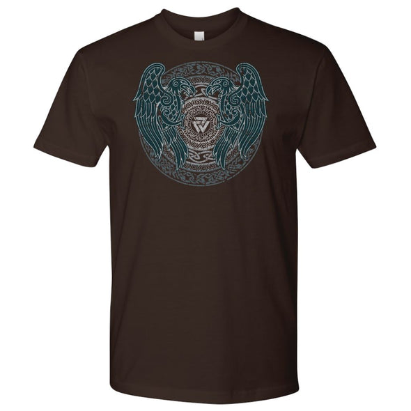 Norse Ravens Knotwork T-ShirtT-shirtNext Level Mens ShirtDark ChocolateS