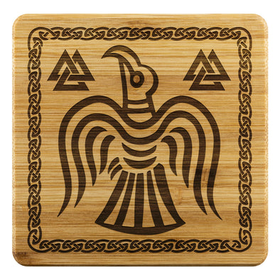 Norse Ravens Valknut Knotwork Wood Coasters x4CoastersBamboo Coaster - 4pc