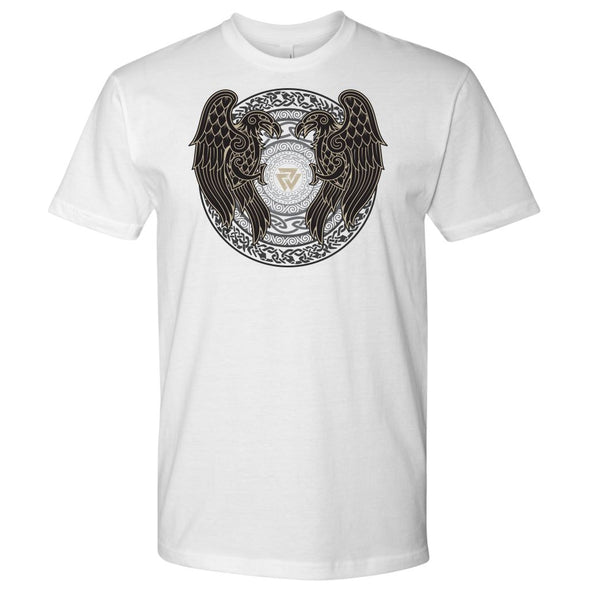 Norse Ravens Valknut T-ShirtT-shirtNext Level Mens ShirtWhiteS