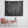 Norse Ravens Valknut Wall Tapestry DistressedTapestries