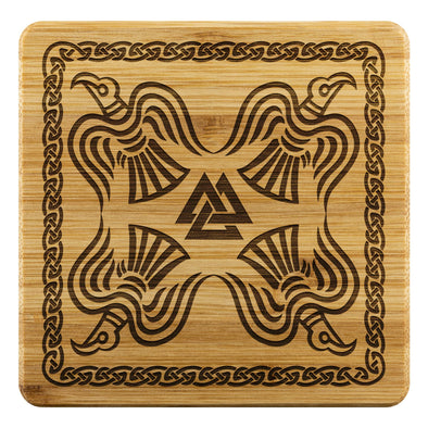 Norse Ravens Valknut Wood Coasters x4CoastersBamboo Coaster - 4pc