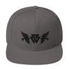 Norse Ravens Viking Valknut Embroidered Snapback HatDark Grey