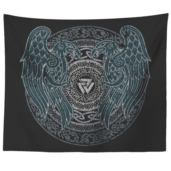 Norse Ravens Wall Tapestry DistressedTapestries60" x 50"