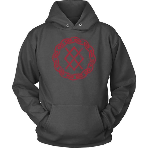 Norse Red Gungnir Knotwork HoodieT-shirtUnisex HoodieCharcoalS