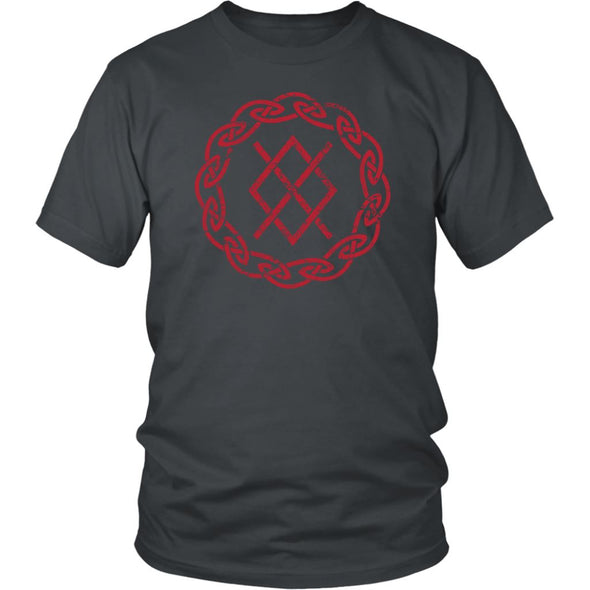 Norse Red Gungnir Knotwork T-ShirtT-shirtDistrict Unisex ShirtCharcoalS