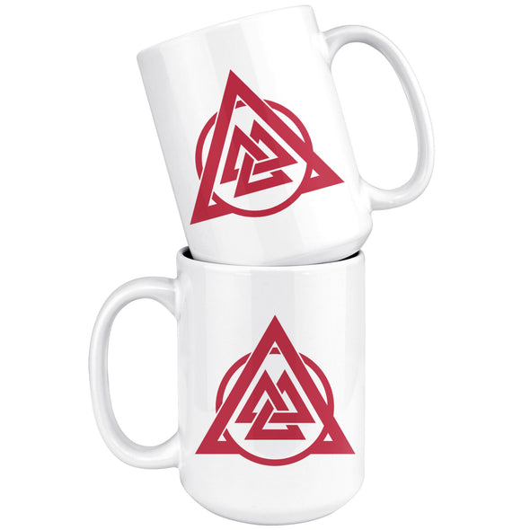 Norse Red Valknut Coffee MugDrinkware