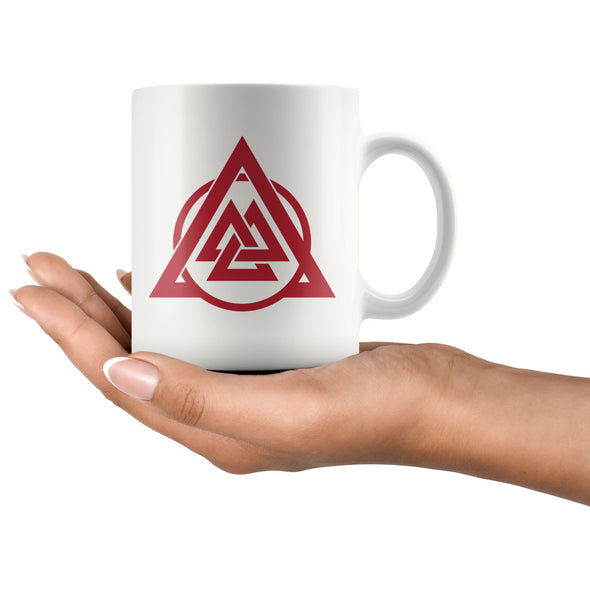 Norse Red Valknut Coffee MugDrinkware