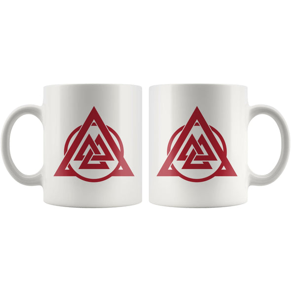 Norse Red Valknut Coffee MugDrinkware