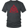 Norse Red Valknut T-ShirtT-shirtDistrict Unisex ShirtCharcoalS