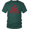 Norse Red Valknut T-ShirtT-shirtDistrict Unisex ShirtDark GreenS