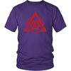 Norse Red Valknut Triangle Circle Cotton T-ShirtT-shirtDistrict Unisex ShirtPurpleS