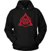 Norse Red Valknut Triangle Circle HoodieT-shirtUnisex HoodieBlackS