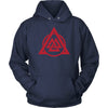 Norse Red Valknut Triangle Circle HoodieT-shirtUnisex HoodieNavyS