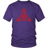 Norse Red Valknut Triangle Cotton T-ShirtT-shirtDistrict Unisex ShirtPurpleS