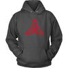 Norse Red Valknut Triangle HoodieT-shirtUnisex HoodieCharcoalS