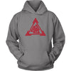 Norse Red Valknut Triangle HoodieT-shirtUnisex HoodieGreyS