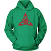 Norse Red Valknut Triangle HoodieT-shirtUnisex HoodieKelly GreenS