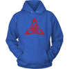 Norse Red Valknut Triangle HoodieT-shirtUnisex HoodieRoyal BlueS