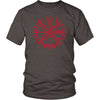 Norse Red Vegvisir Compass Cotton T-ShirtT-shirtDistrict Unisex ShirtHeather BrownS