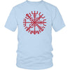 Norse Red Vegvisir Compass Cotton T-ShirtT-shirtDistrict Unisex ShirtIce BlueS