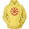 Norse Red Vegvisir Compass HoodieT-shirtUnisex HoodieYellowS