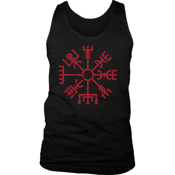 Norse Red Vegvisir Mens Tank TopT-shirtDistrict Mens TankBlackS