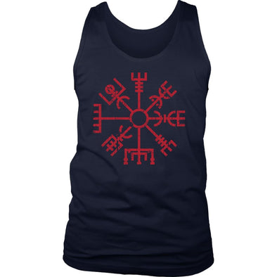 Norse Red Vegvisir Mens Tank TopT-shirtDistrict Mens TankNavyS