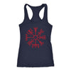 Norse Red Vegvisir Racerback Tank TopT-shirtNext Level Racerback TankNavyXS