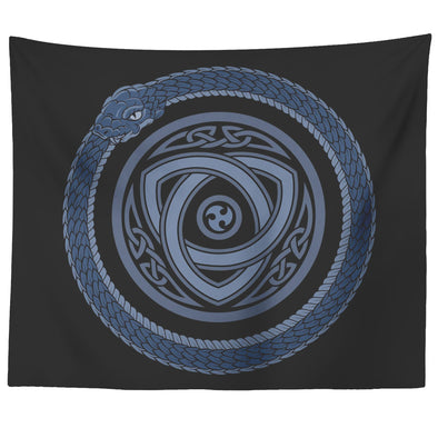 Norse Serpent Ouroboros Wall TapestryTapestries60" x 50"